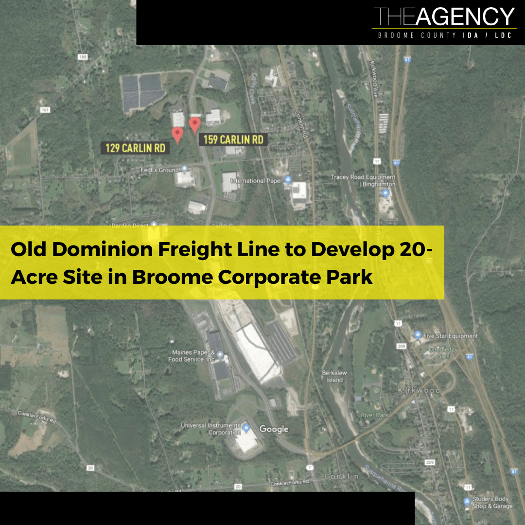 Old Dominion Freight Line to Develop 20-Acre Site in Broome Corporate Park
