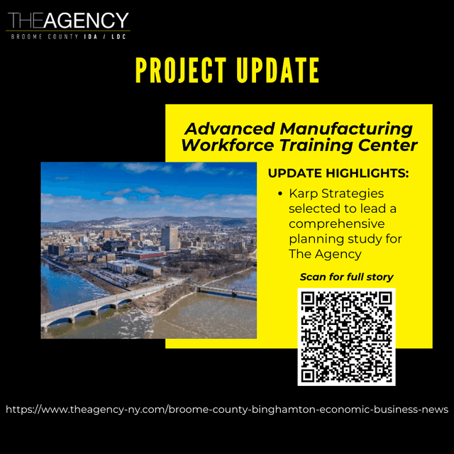 The Agency Selects Karp Strategies to Lead Planning Study for Regional Advanced Manufacturing Workforce Training Center