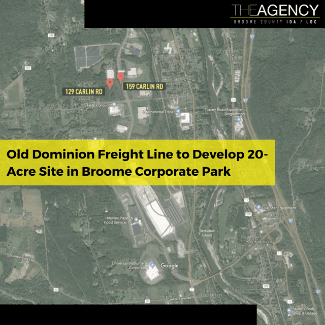 Old Dominion Freight Line to Develop 20-Acre Site in Broome Corporate Park