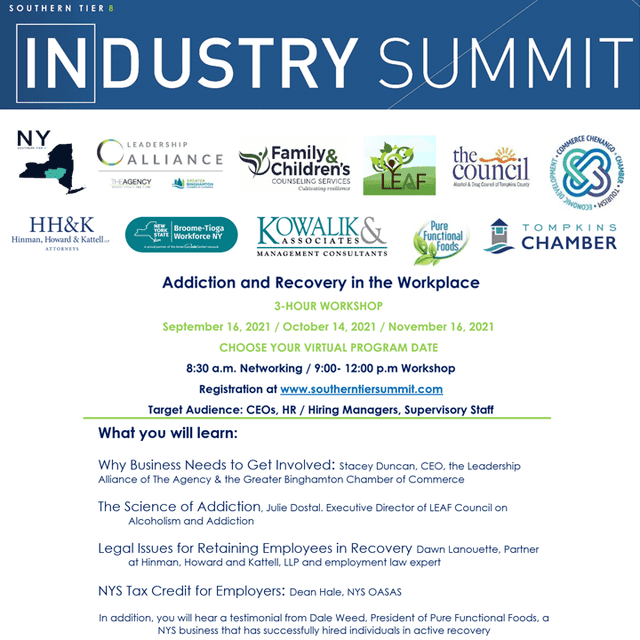 Leadership Alliance Joins Southern Tier 8 and other Community Partners in Launch of the Collaborative Recovery Empowerment of the Southern Tier (CREST) Workforce Development Program