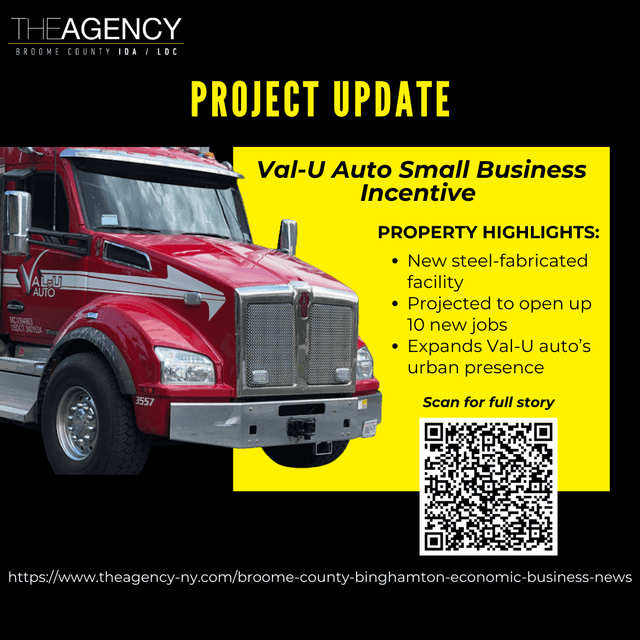 Agency Incentives Help Val‑U Auto & Towing Expand with New Steel‑Fabricated Facility in Binghamton